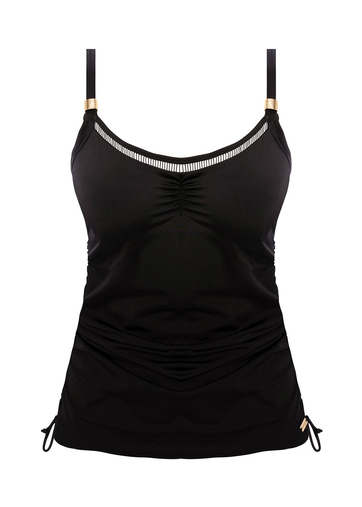 East Hampton Adjustable Side UW Tankini Top - Black