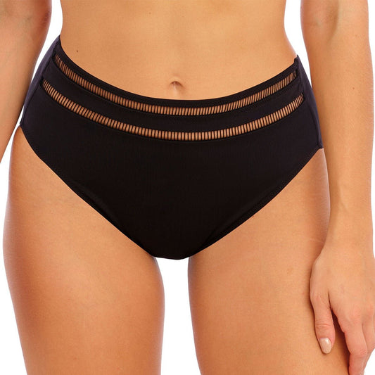 East Hampton High Waist Bikini Bottom - Black