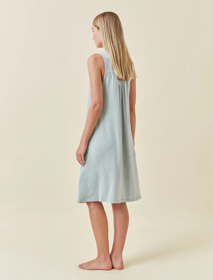 Kate Modal Soft Pleat Front Nightie - Sage