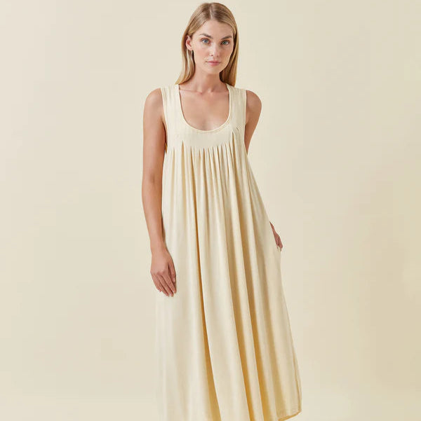 Kate Modal Maxi Nightie - Lemon Cream