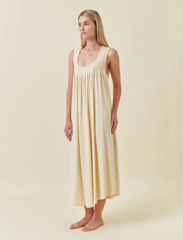Kate Modal Maxi Nightie - Lemon Cream