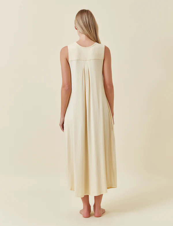 Kate Modal Maxi Nightie - Lemon Cream