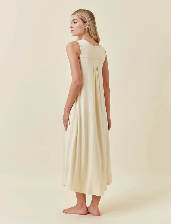 Kate Modal Maxi Nightie - Lemon Cream
