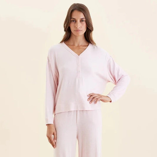 Feather Soft Boxy L/S Top - Papinelle Pink