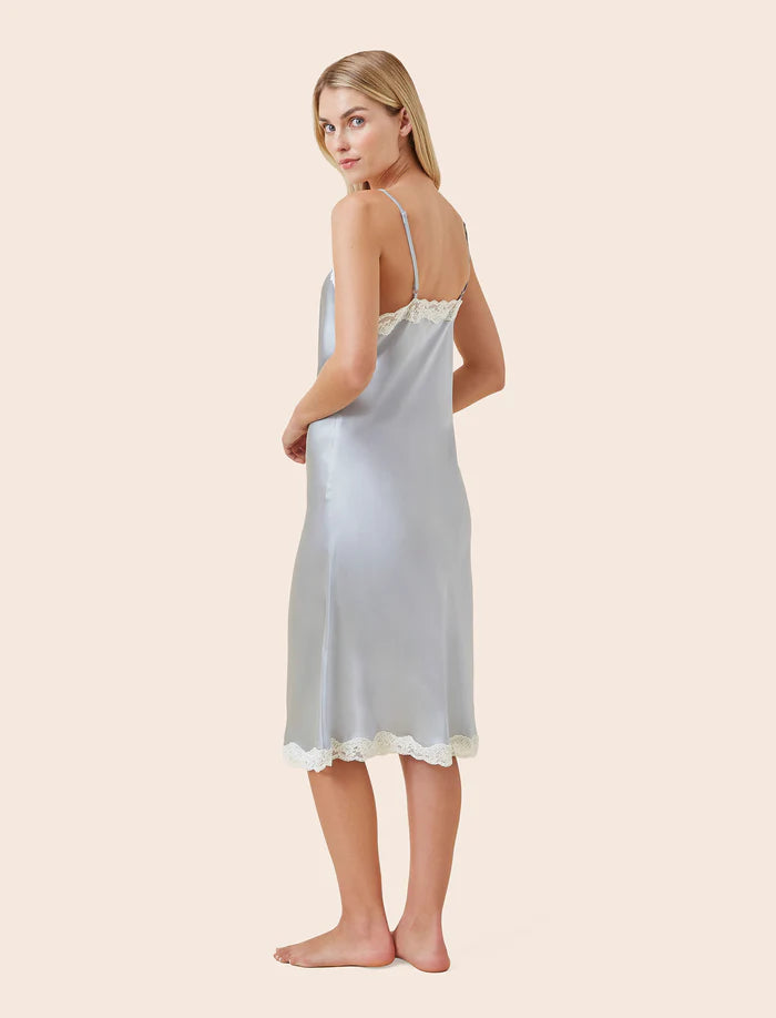 Annabelle Satin Lace Nightie - Sage