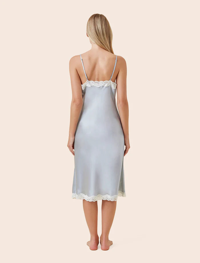 Annabelle Satin Lace Nightie - Sage