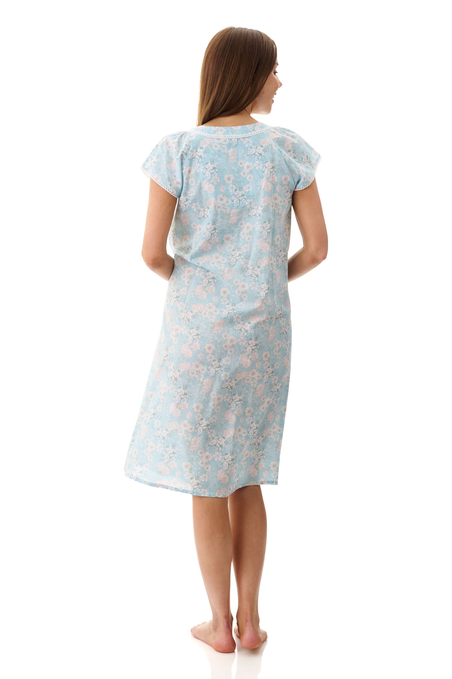 Cora Cap Sleeve Short Nightie - Mint