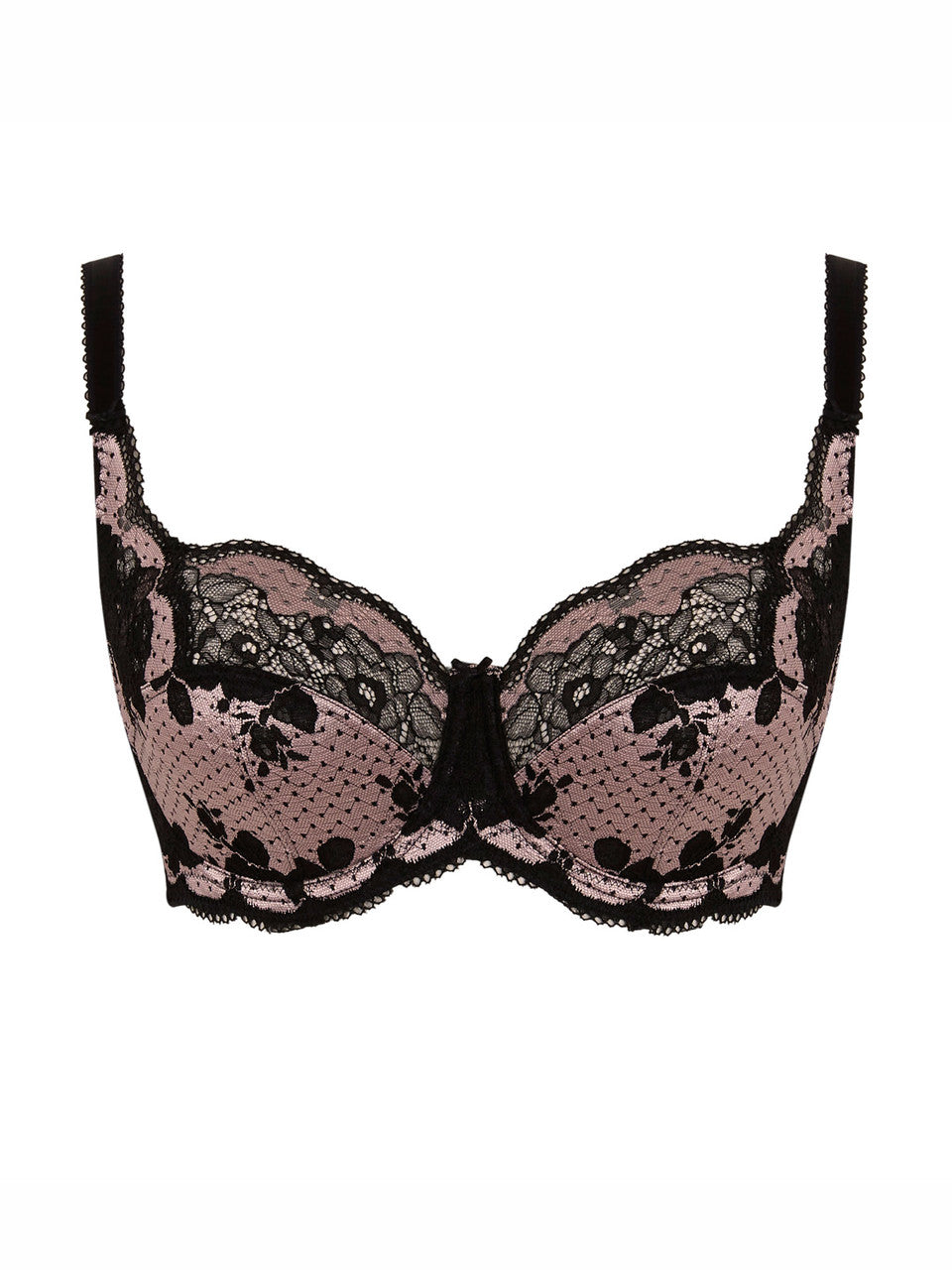 Clara Full Cup Bra - Black/Pink
