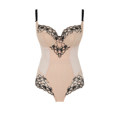 Envy Underwire Bra Bodysuit - Sand/Black