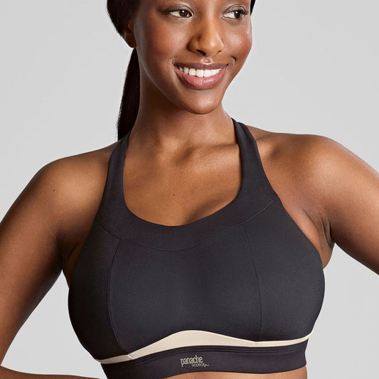 Freedom Non Wired Non Padded Sports Bra - Black/Chalk