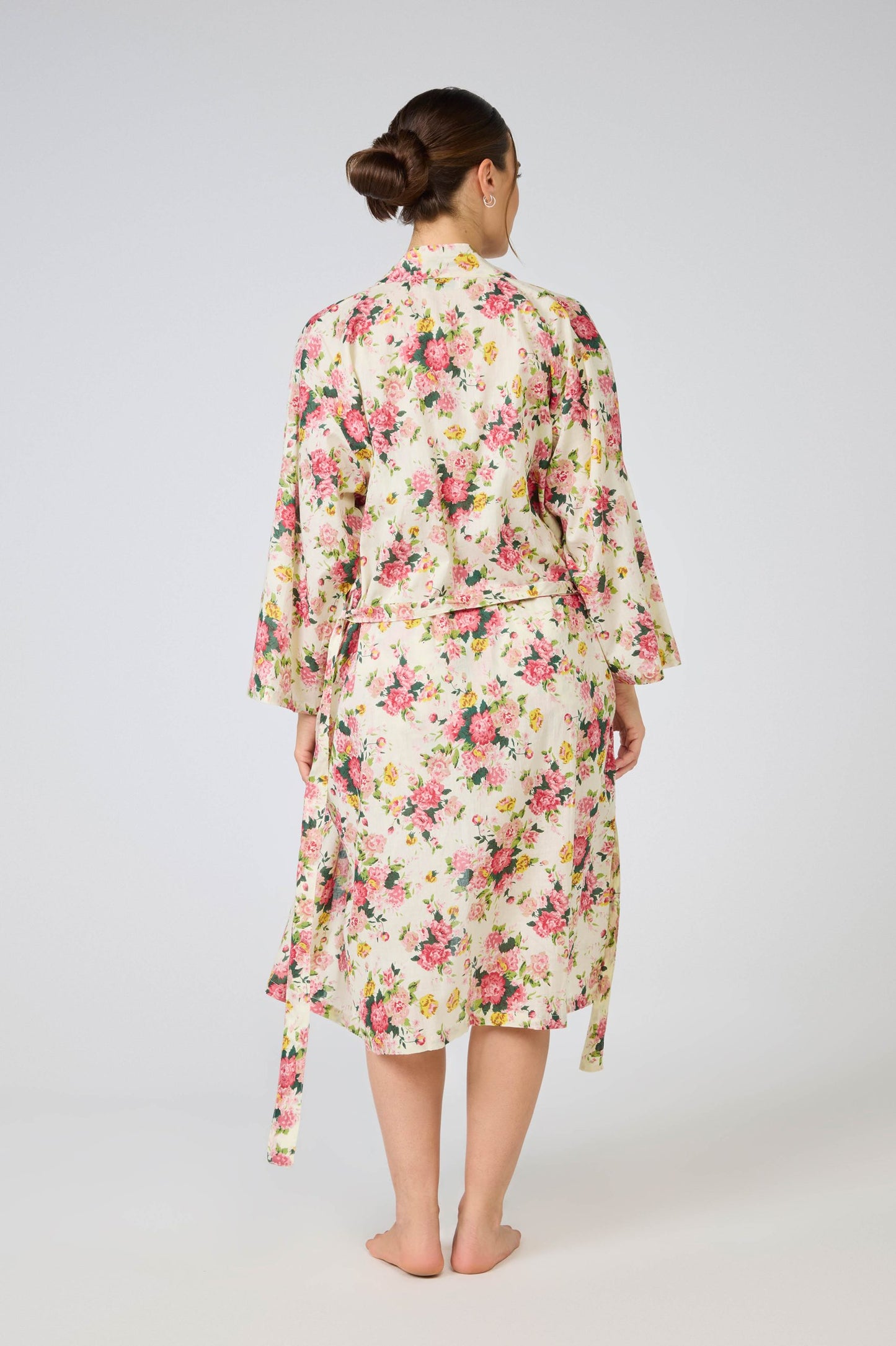 Cotton Wrap Robe - Vintage Floral