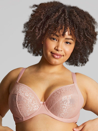 Roxie Underwire Plunge Bra - Misty Rose