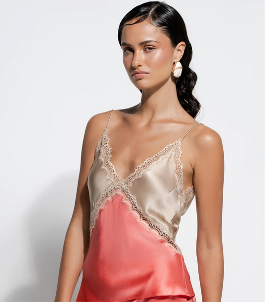 Sadie Cami - Almond/Coral