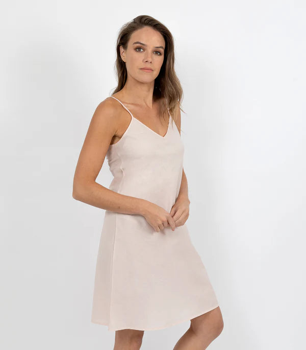 Cotton Voile Reversible Slip - Nude