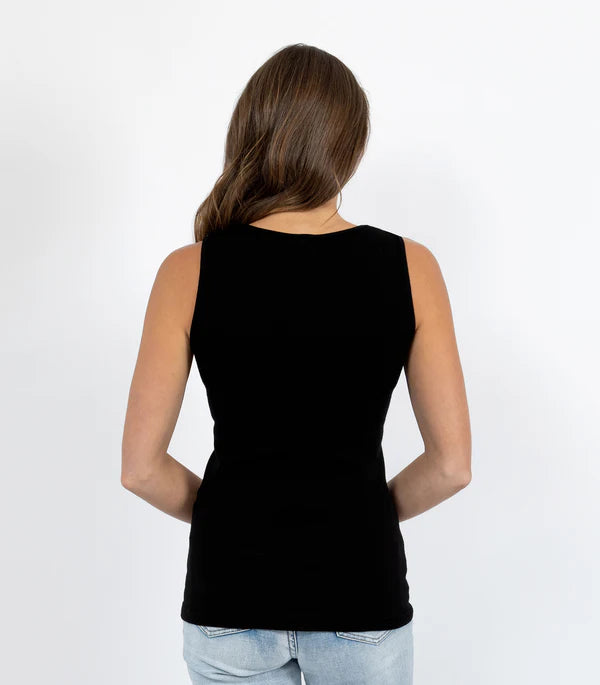 Pure Merino Wool Vest - Black