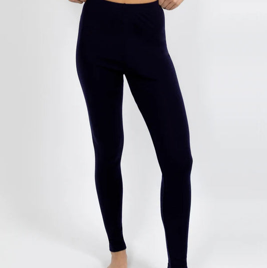 Pure Merino Wool Thermal Leggings - Black