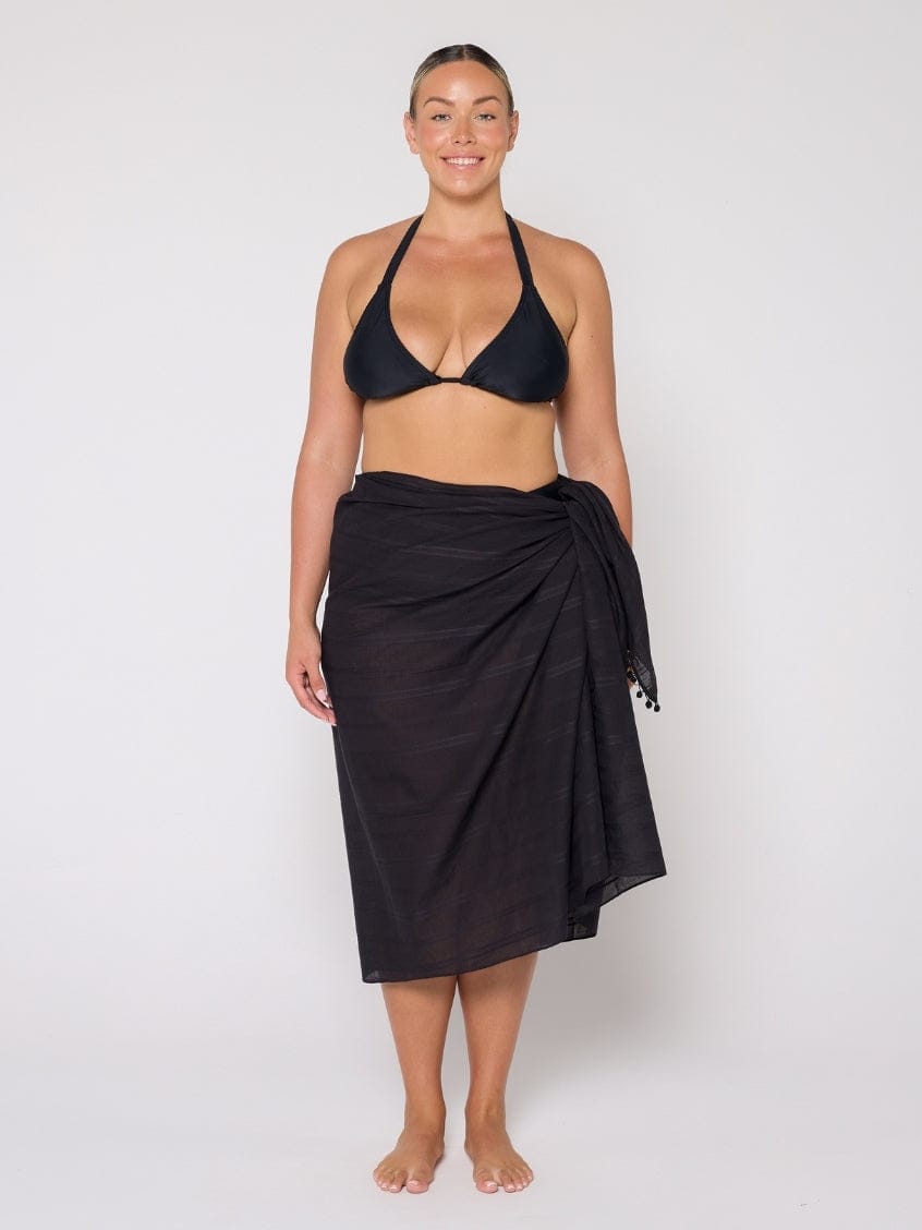Cotton Sarong in Black