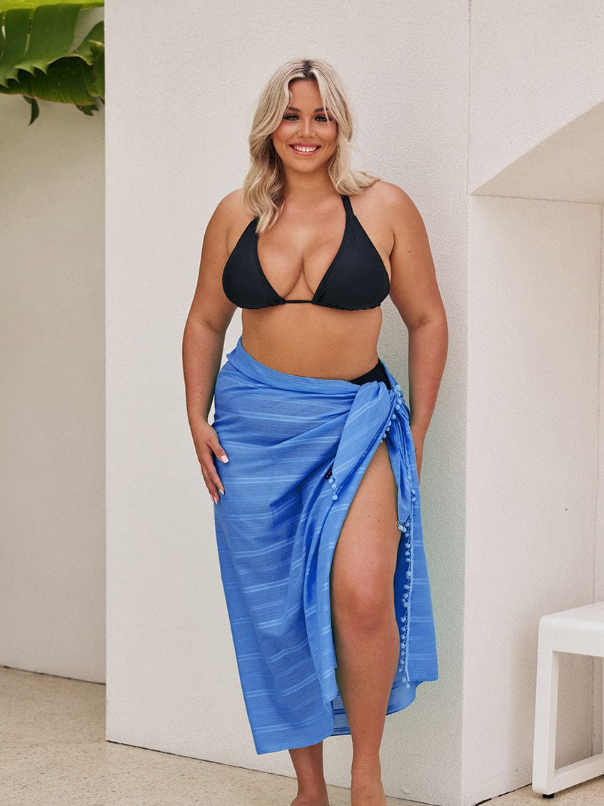 Cotton Sarong in Cobalt Blue