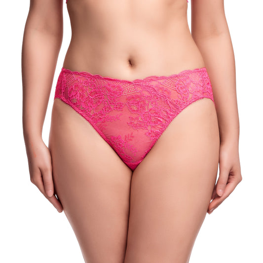 Isabella Hi Cut Brief - Fandango Pink