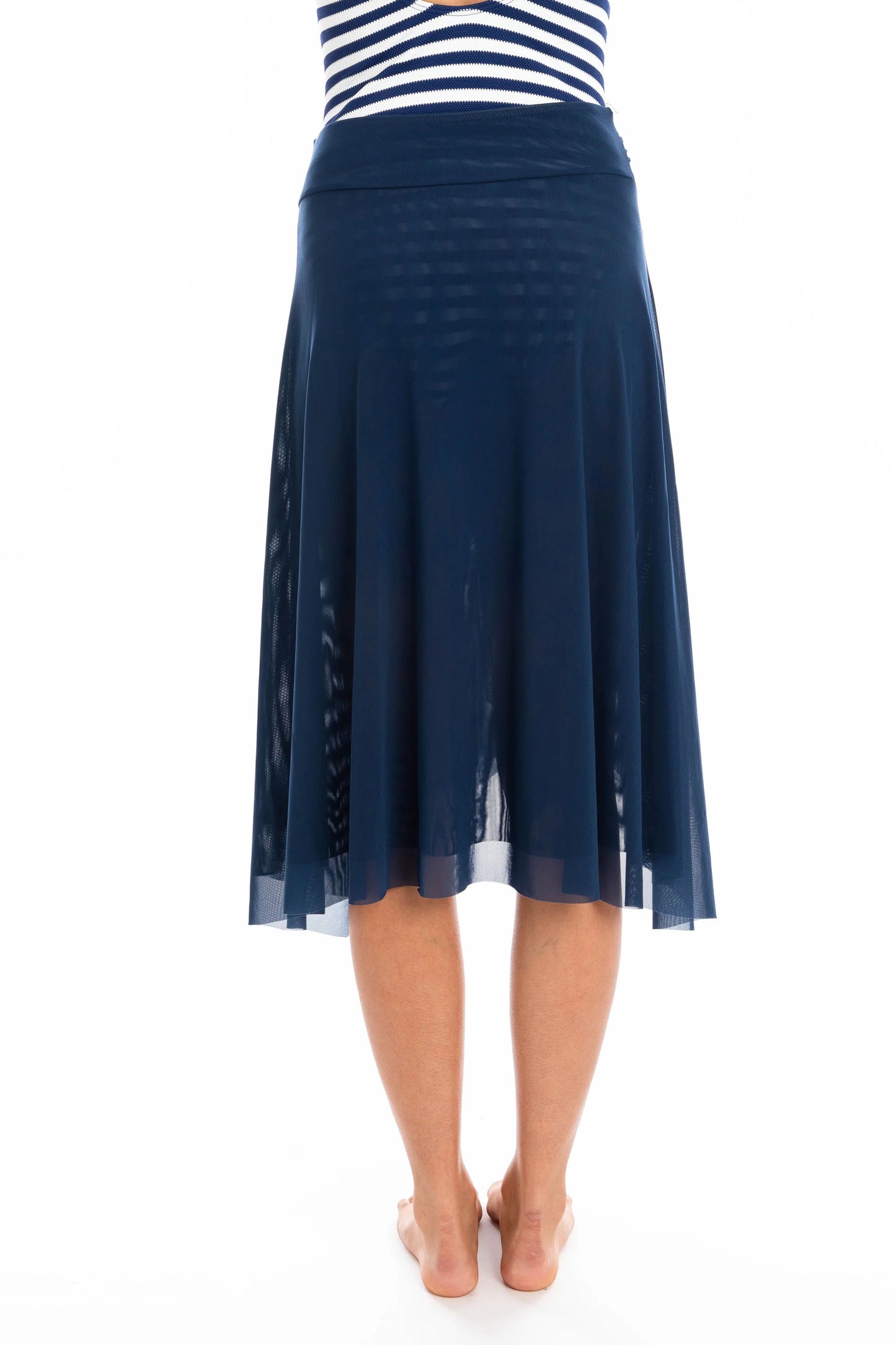 Mesh Frill Skirt - Navy