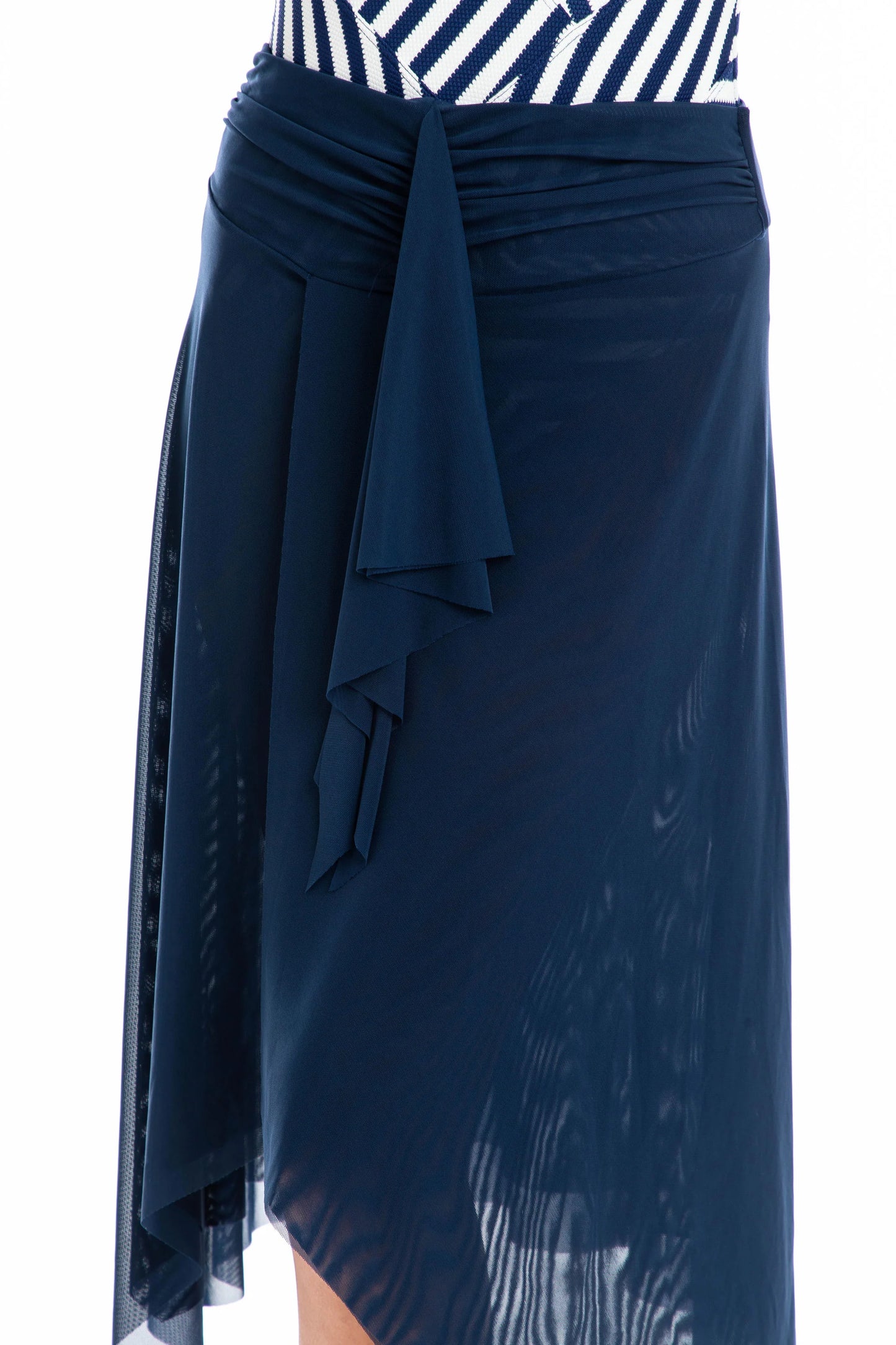 Mesh Frill Skirt - Navy