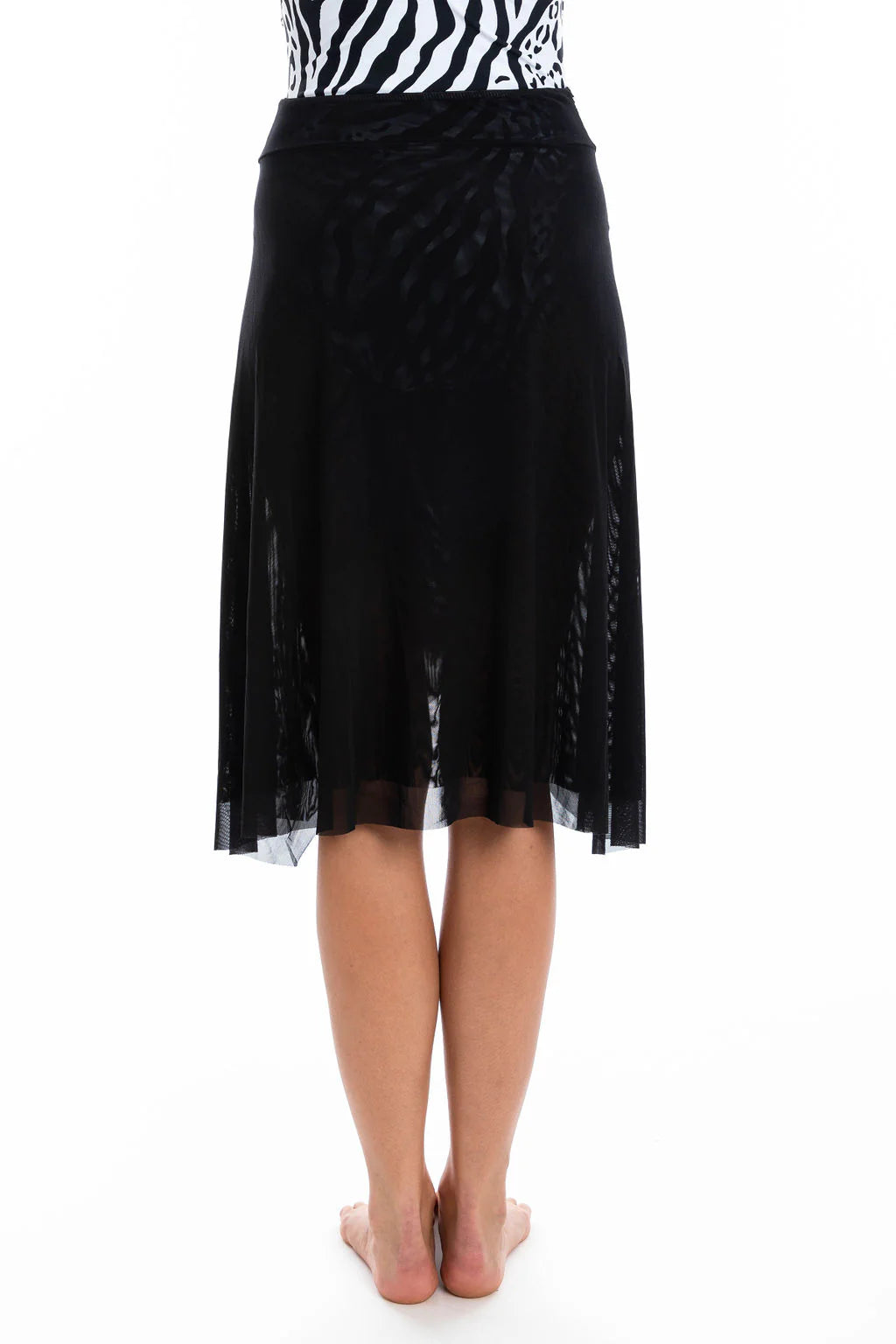 Mesh Frill Skirt - Black