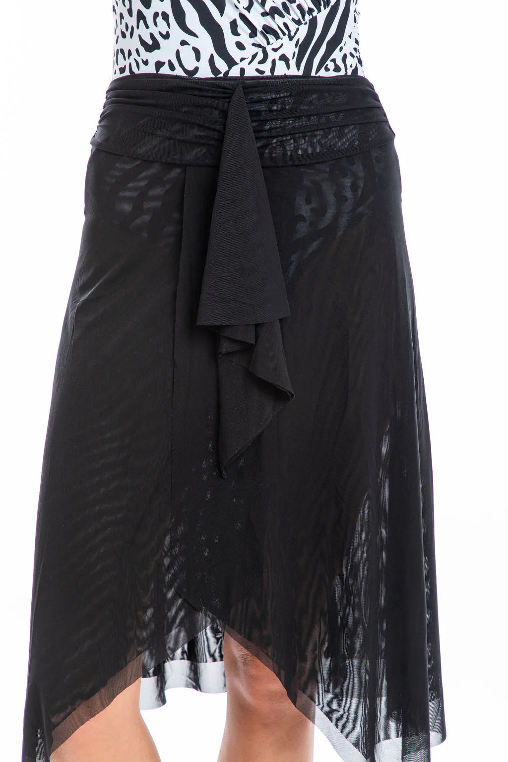 Mesh Frill Skirt - Black