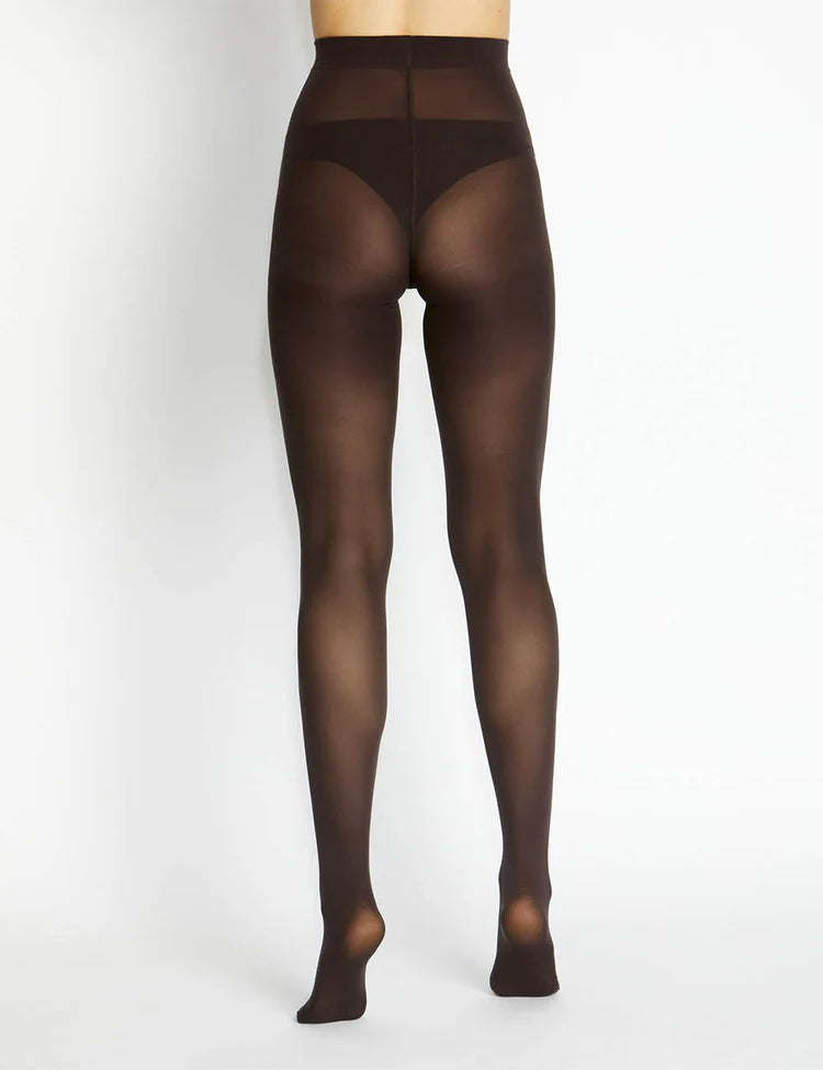Suede Matte Opaque Tights - Chocolate