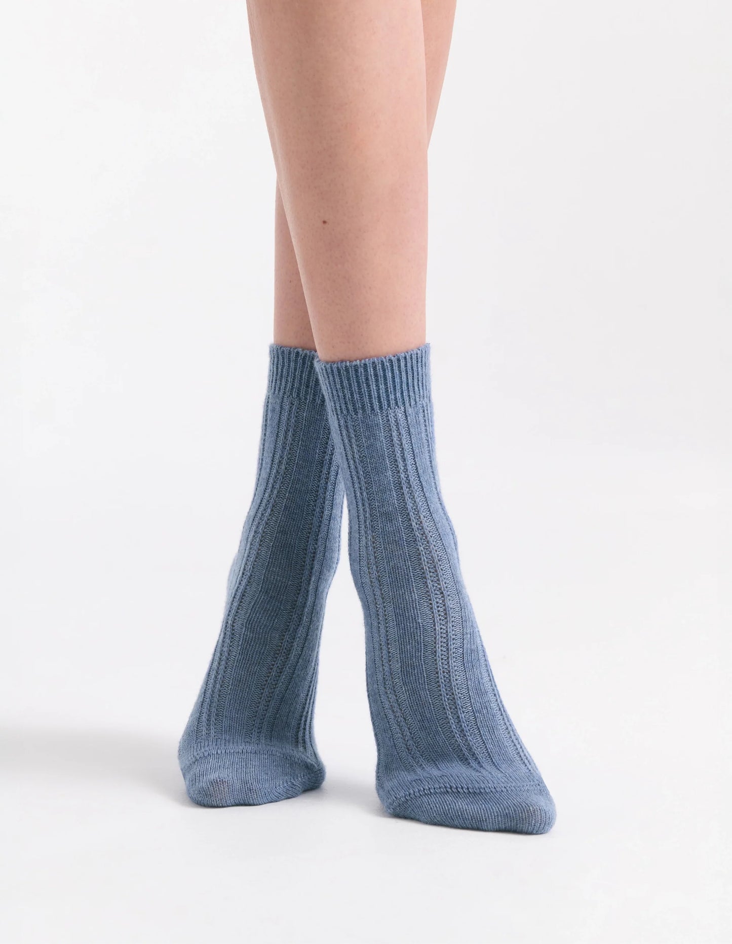 Angelina Cable Crew Sock Wool/Cashmere