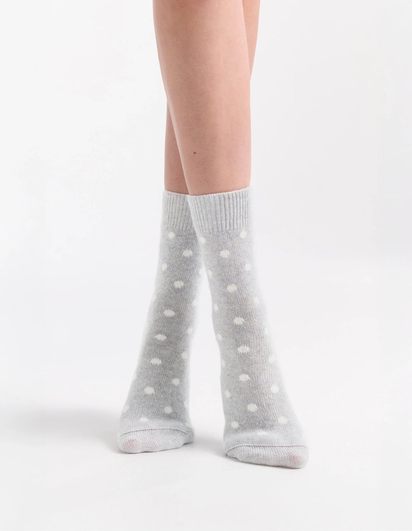 Ilaria Spot Crew Sock Wool/Cashmere