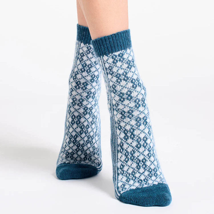 Leona Diamond Crew Socks