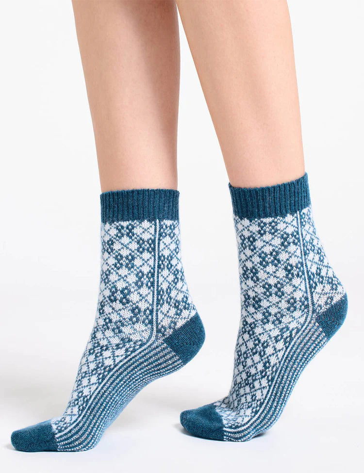 Leona Diamond Crew Socks