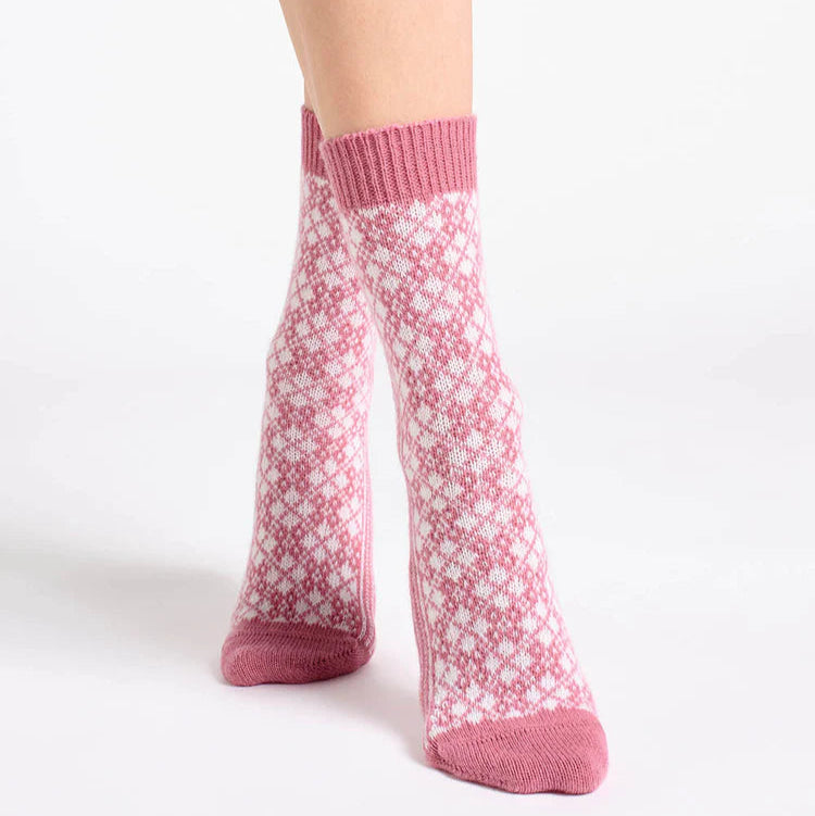 Leona Diamond Crew Socks