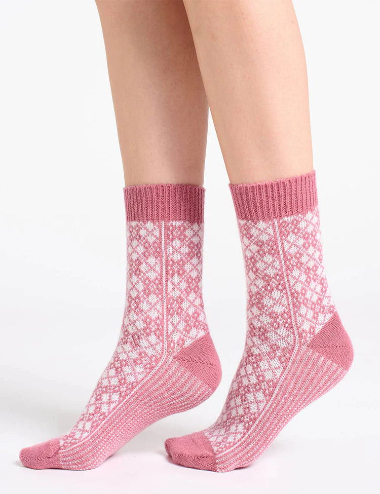 Leona Diamond Crew Socks