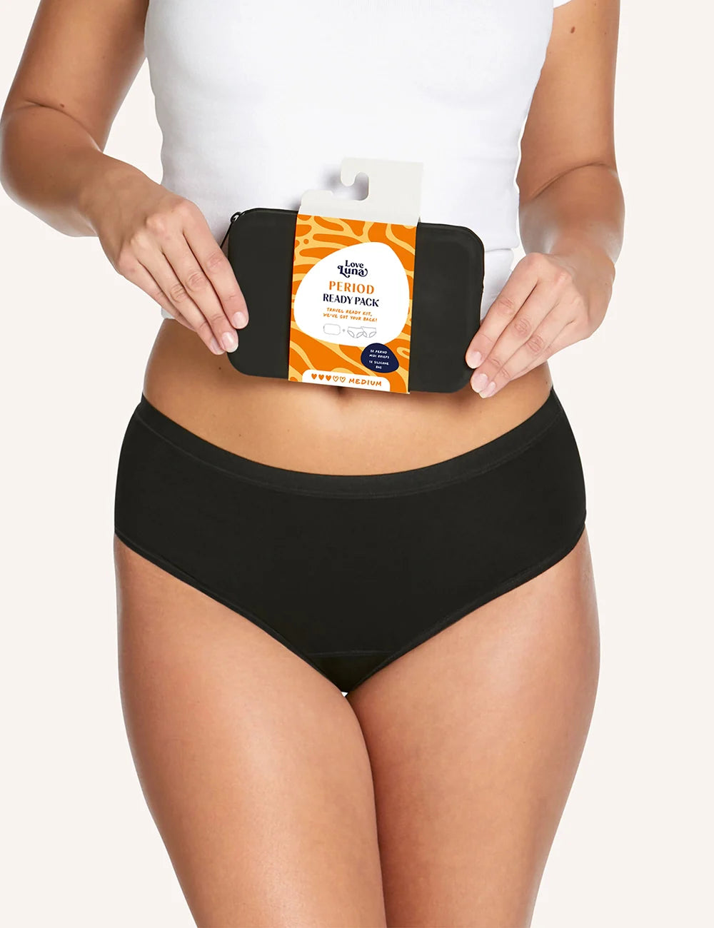 Period Ready Pack - Black Midi Brief