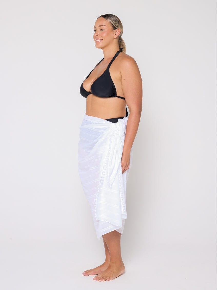 Cotton Sarong in White