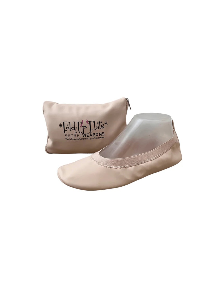 Fold Up Ballet Flats - Golden Pearl