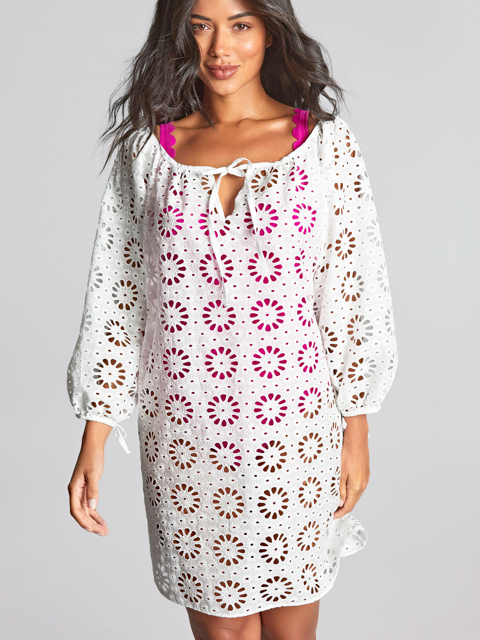 Daisy Beach Dress - White