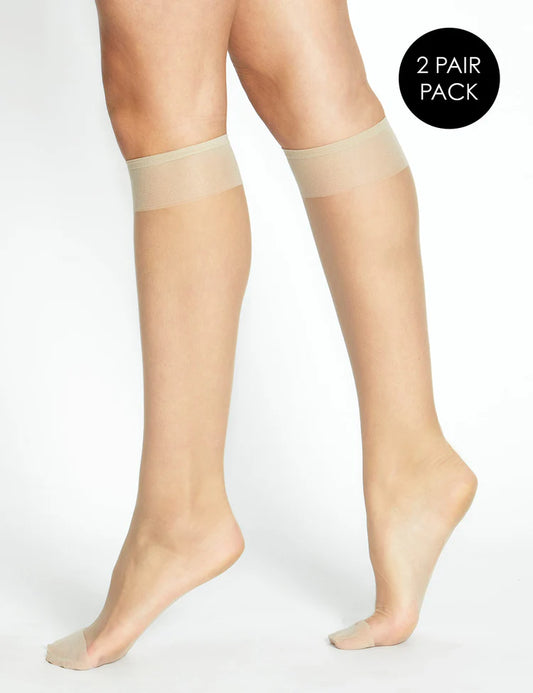Ultra Sheer Knee High 2 Pack - One Size