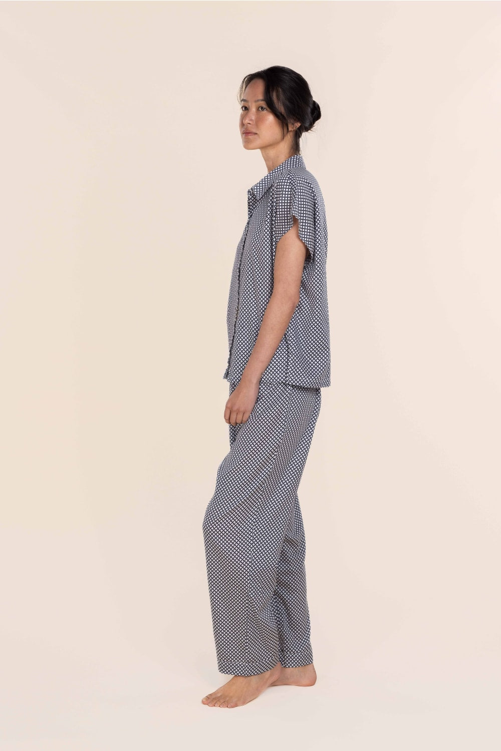 Marlie Cotton PJ Set - Navy