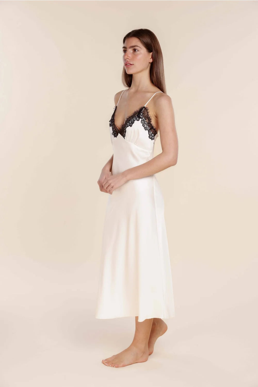 Long Lace Slip - Magnolia Ivory