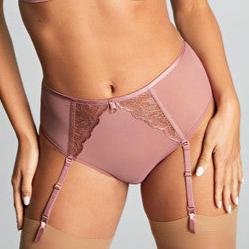 Rosa Suspender Brief - Rose Gold