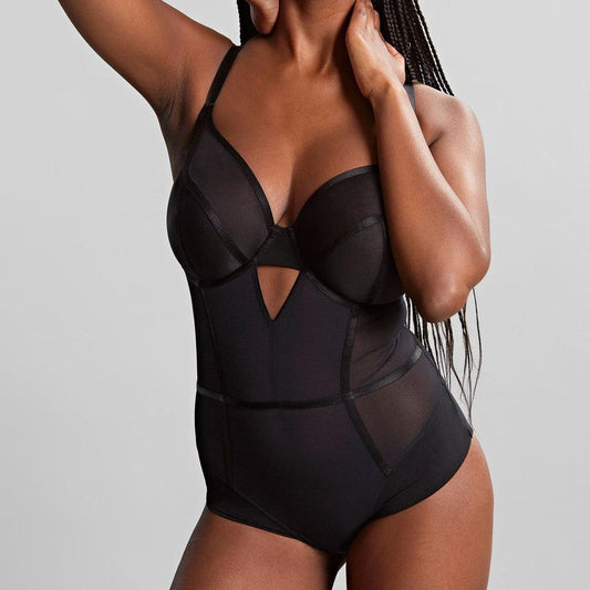 Tango Essence Plunge Bodysuit - Obsidian