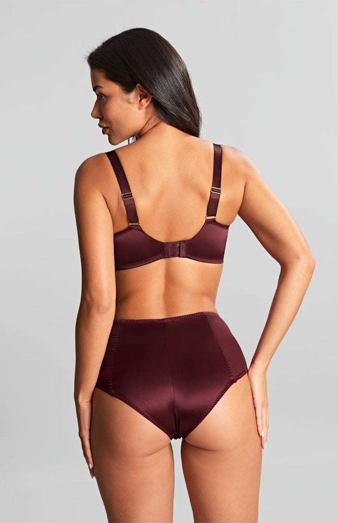 Grace Suspender Brief - Bordeaux Red