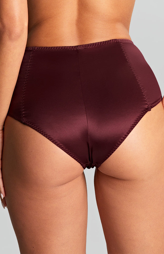 Grace Suspender Brief - Bordeaux Red