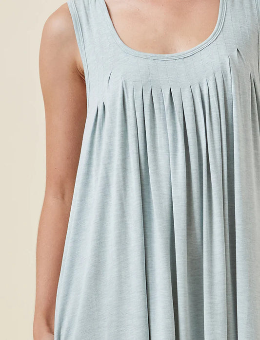 Kate Modal Soft Pleat Front Nightie - Sage