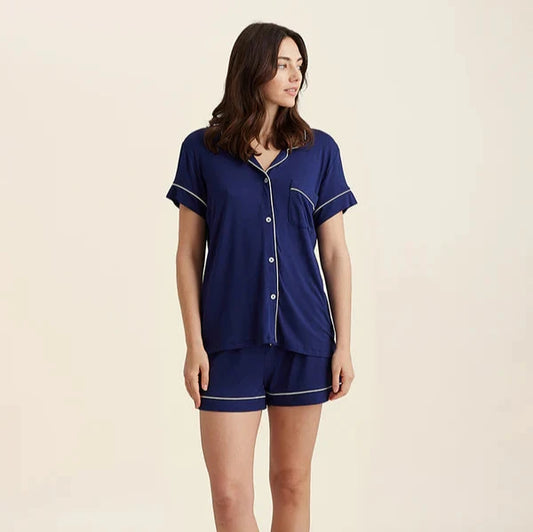 Kate Modal Soft Boxer PJ Set - Navy