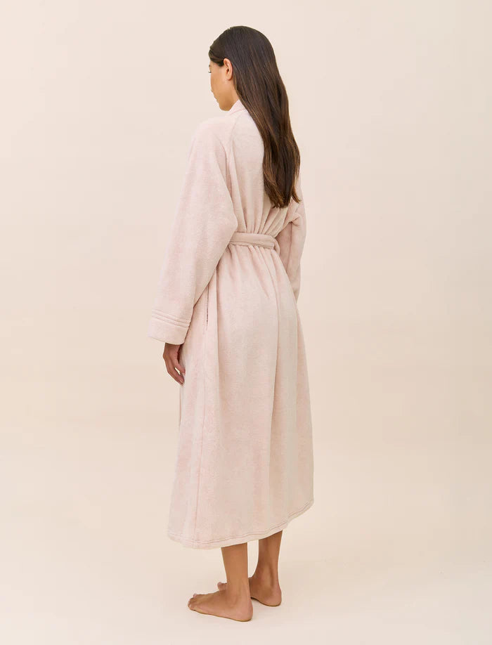 Long Plush Robe - Rose