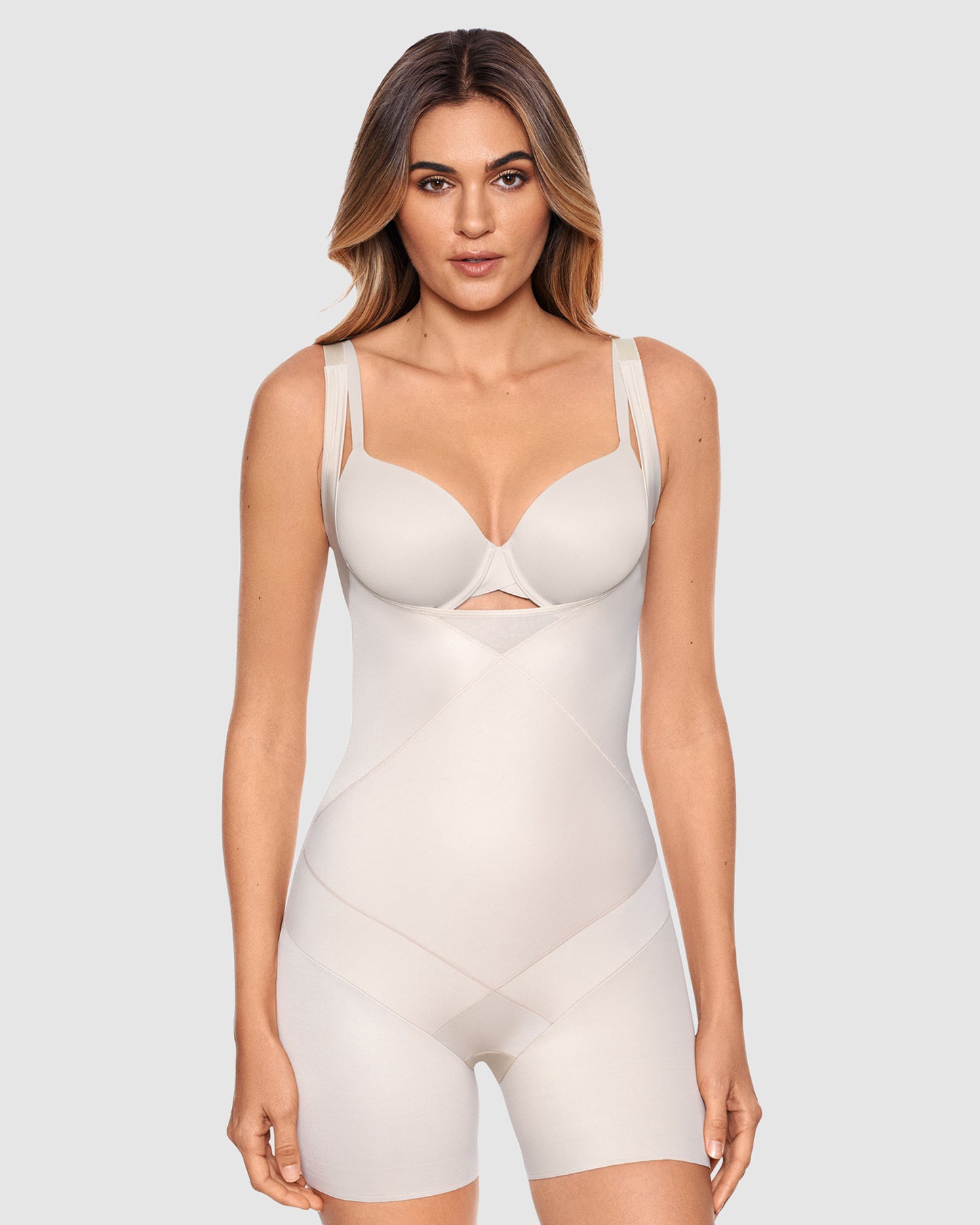 Tummy Tuck Underbust Full Body Shaper - Nude