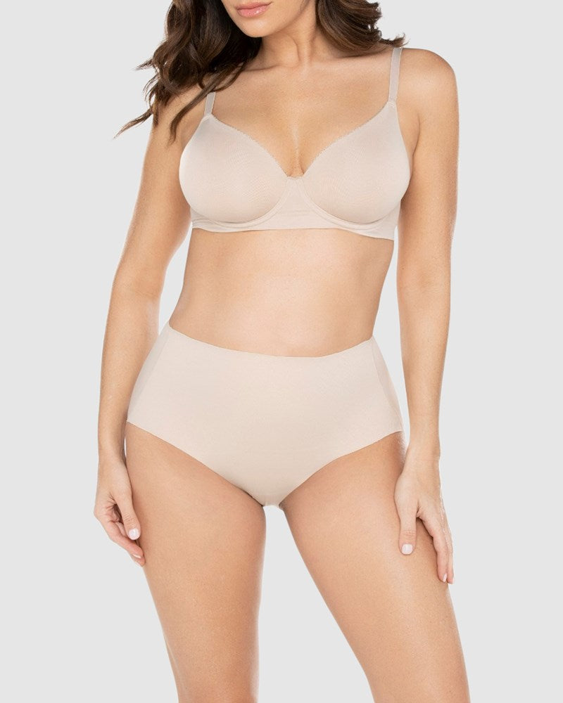 High Waist Light Shaping Brief - Nude